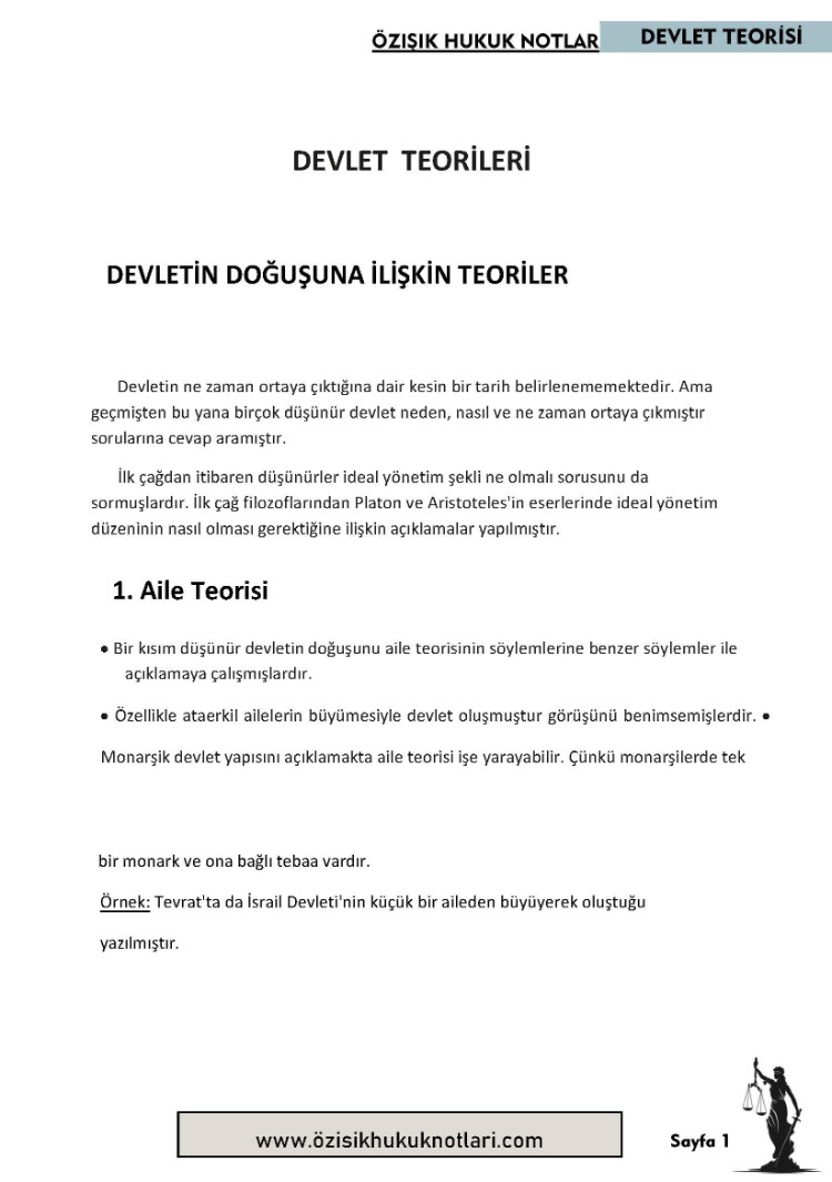 DEVLET TEORİSİ VİZE-FİNAL (TEK) DÖNEM
