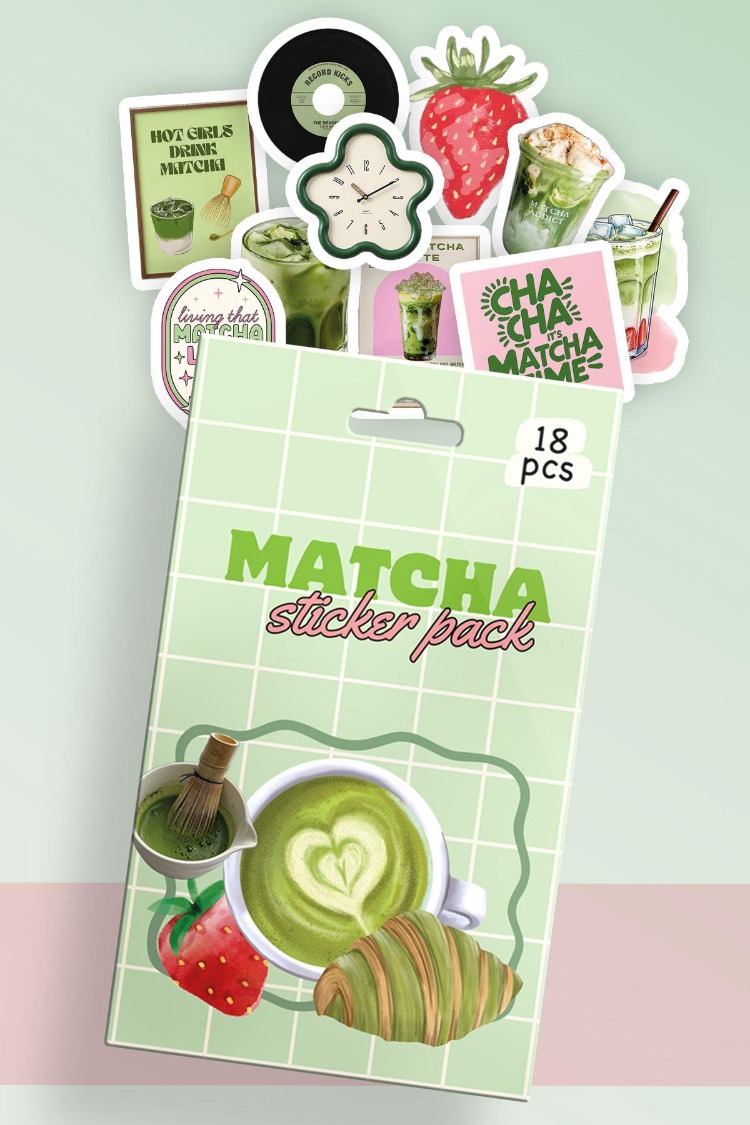 MATCHA STİCKER 18Lİ