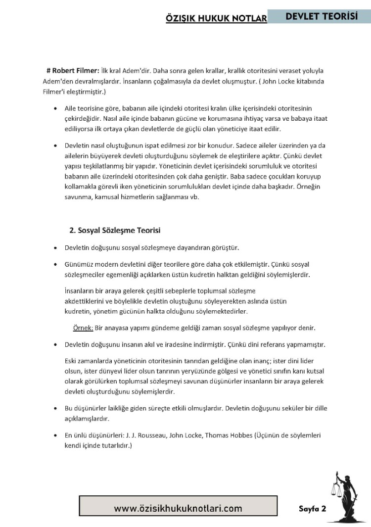 DEVLET TEORİSİ VİZE-FİNAL (TEK) DÖNEM