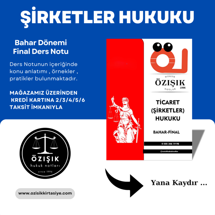TİCARET (ŞİRKETLER) HUKUKU - BAHAR DÖNEMİ (FİNAL) .(B).CLASS