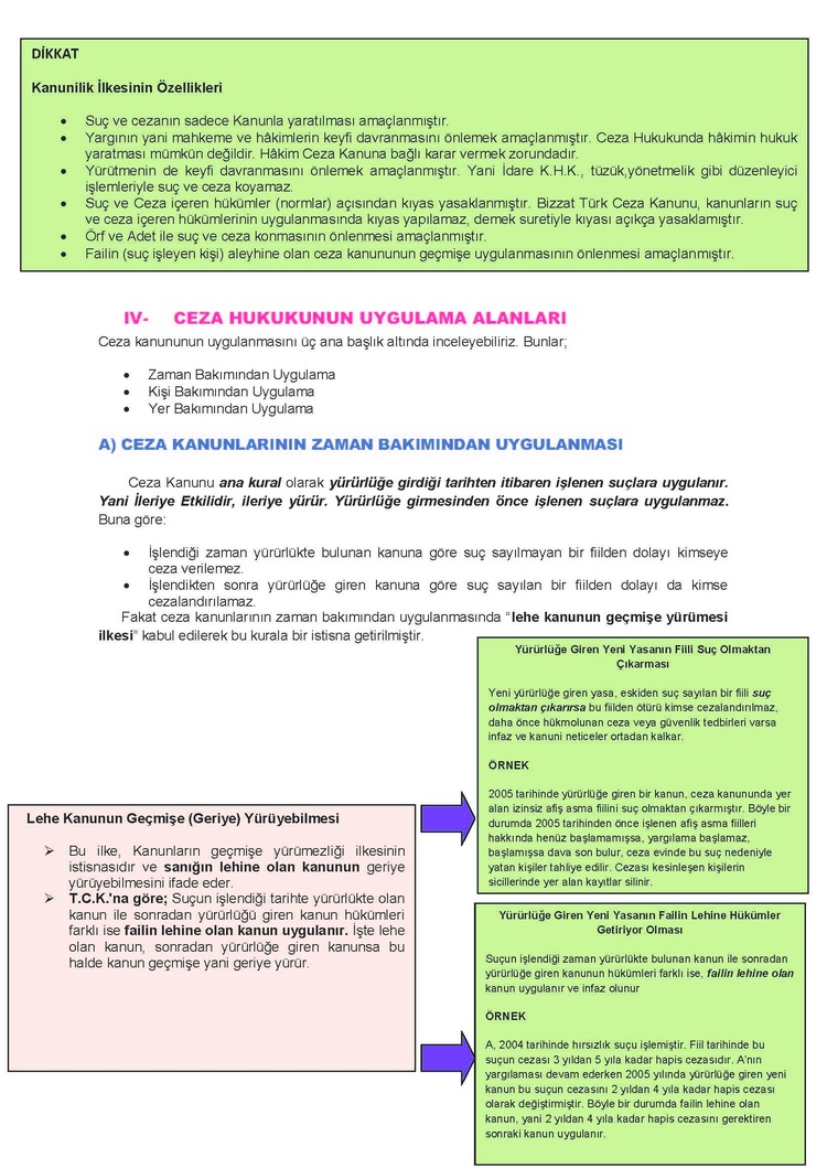 CEZA (GENEL) HUKUKU - GÜZ & BAHAR DÖNEMİ ÖZET