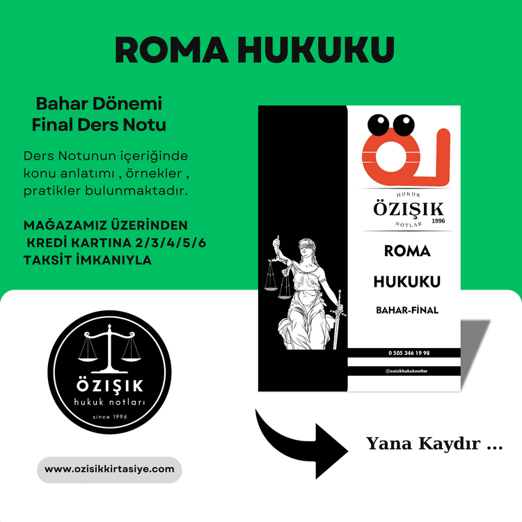 ROMA HUKUKU / FİNAL / BAHAR DÖNEMİ
