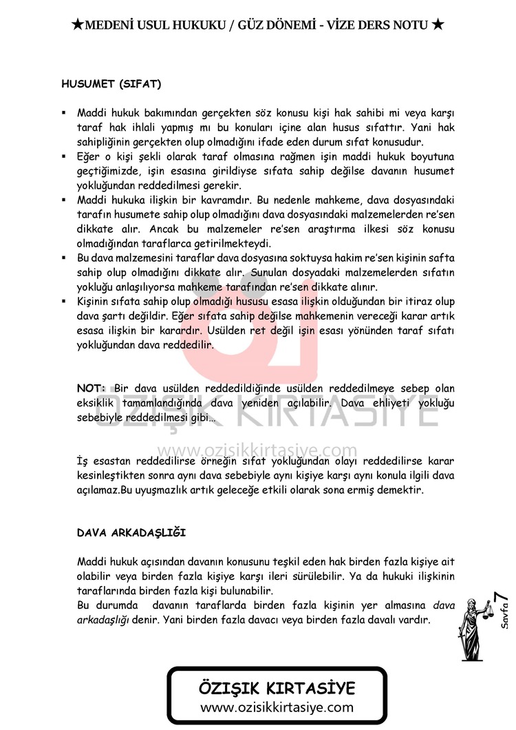 MEDENİ USUL HUKUKU-GÜZ DÖNEMİ.(VİZE)