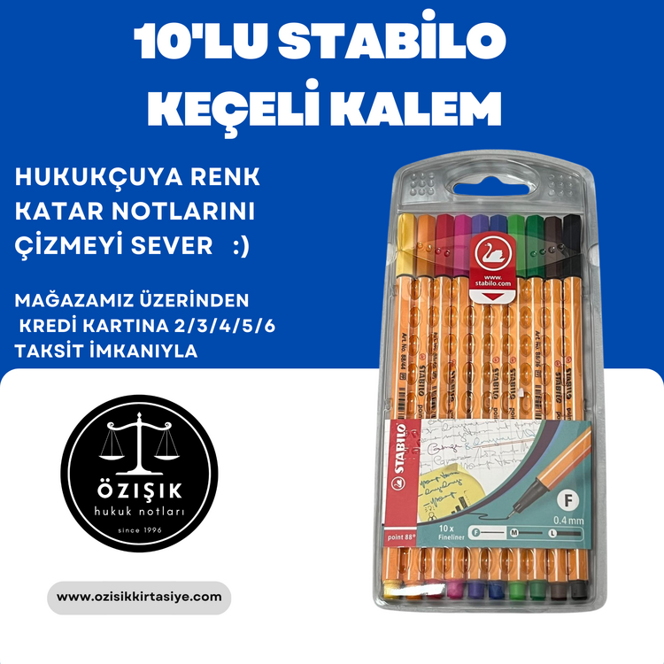 10'LU STABİLO SET