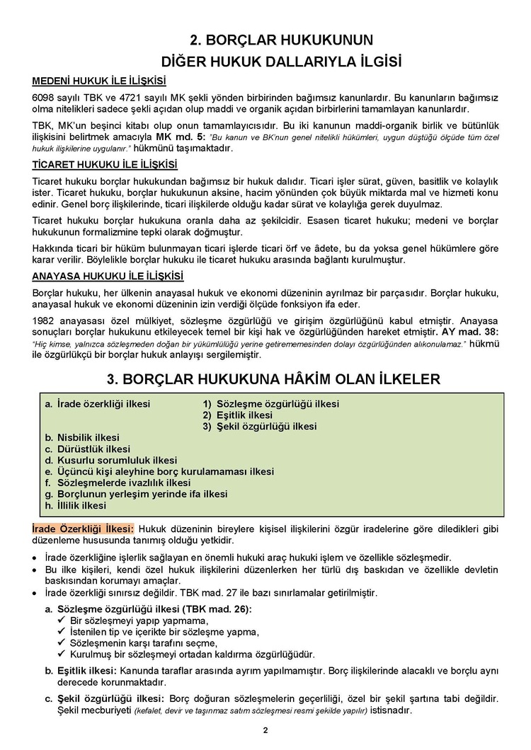 FİKRET - EREN BORÇLAR GENEL HUKUKU KİTAP ÖZETİ 