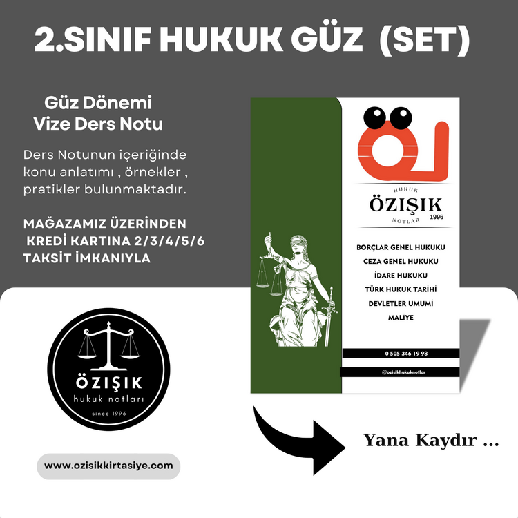 2.SINIF / HUKUK / GÜZ /TÜM-DERS (PAKET)