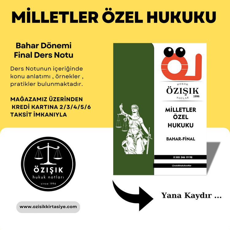 MİLLETLER (ÖZEL) HUKUKU - BAHAR DÖNEMİ  (FİNAL)