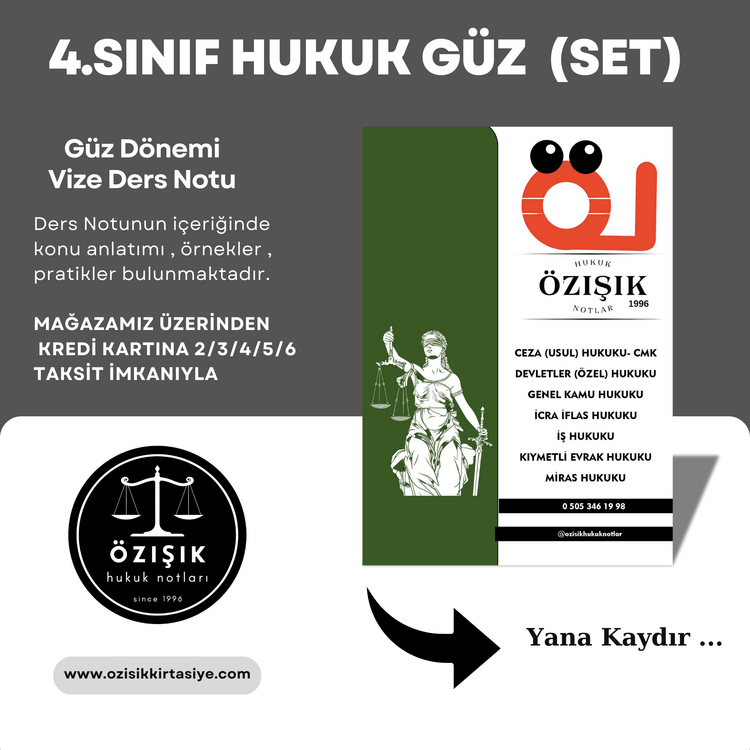 4.SINIF / HUKUK / GÜZ /TÜM-DERS (PAKET)