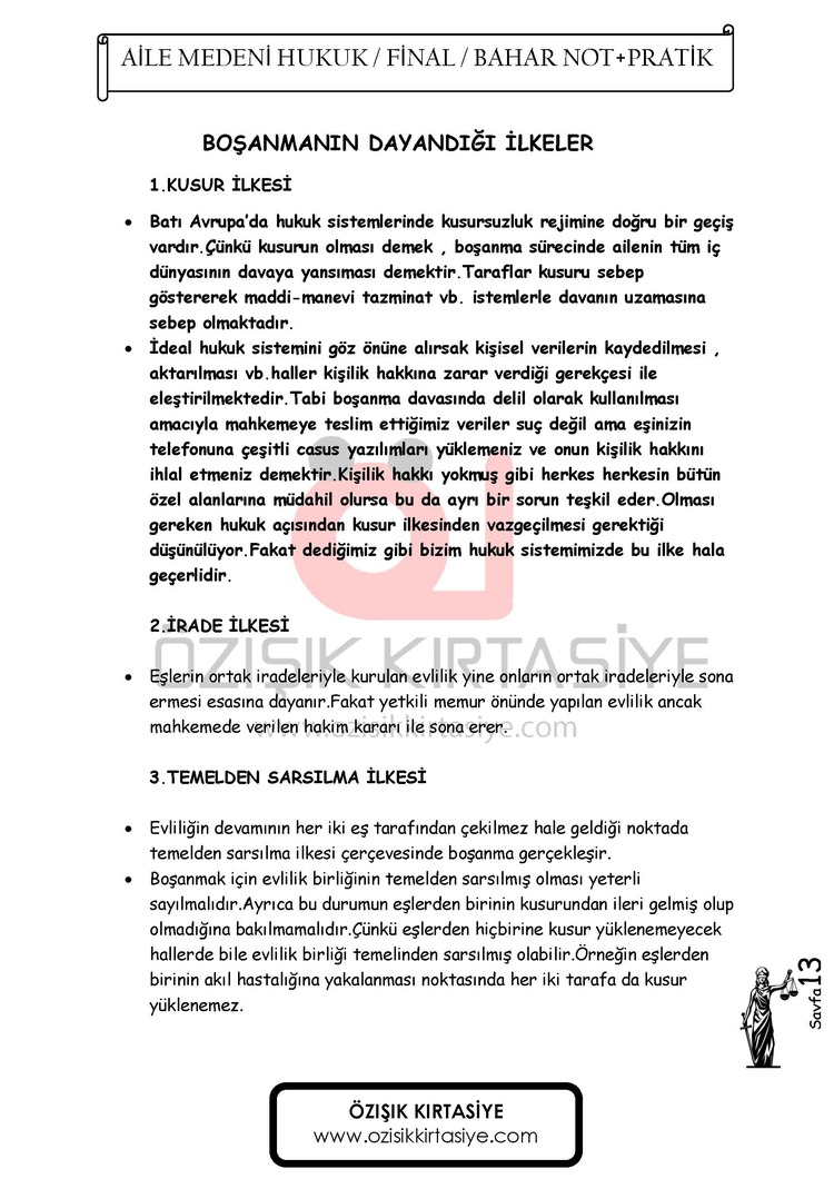 MEDENİ (AİLE) HUKUKU / FİNAL / BAHAR DÖNEMİ.(B).CLASS