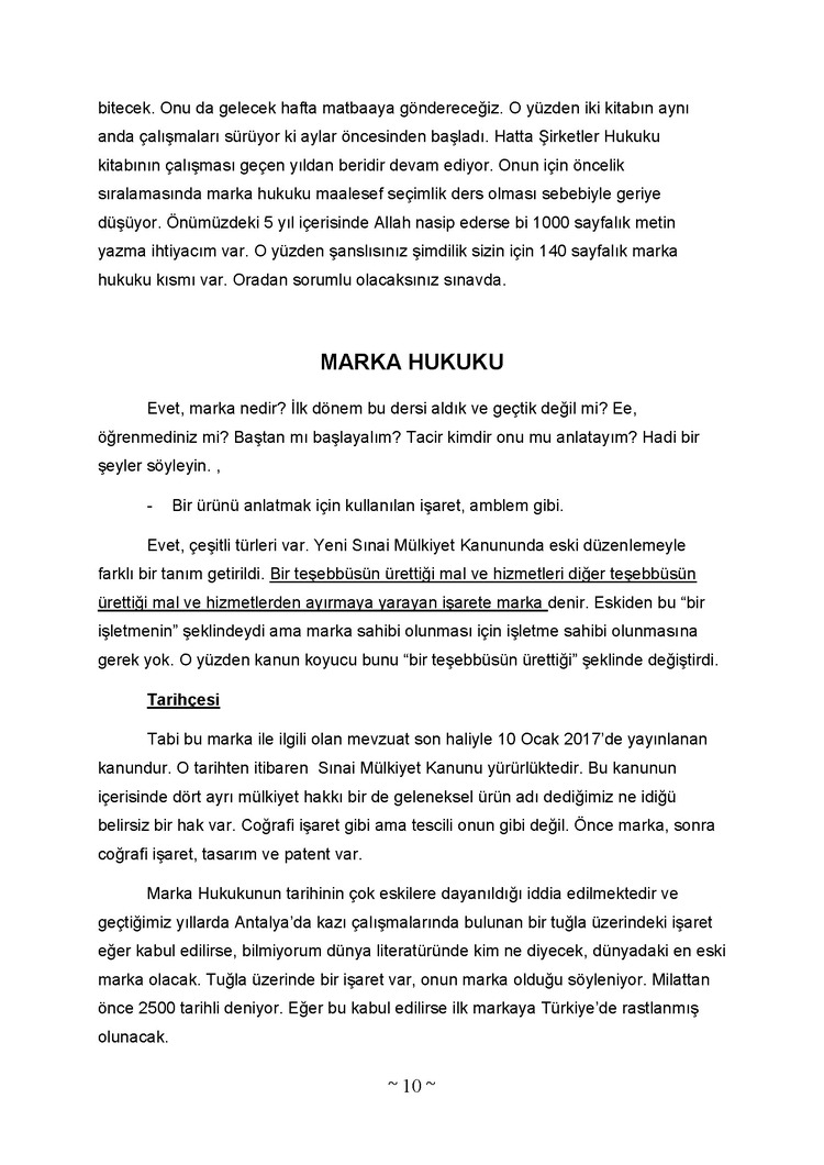 SİNAİ  (MÜLKİYET)  HUKUKU - GÜZ-BAHAR (TEK) DÖNEMİ VİZE-FİNAL  