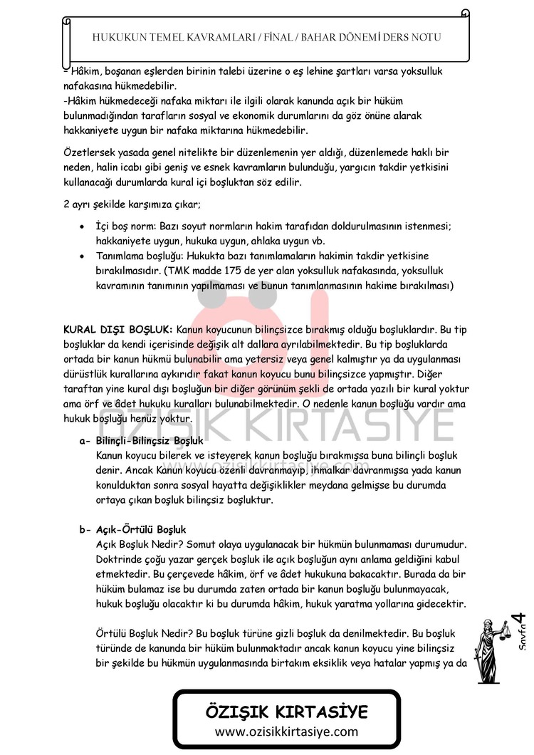 HUKUK BAŞLANGICI / FİNAL / BAHAR DÖNEMİ