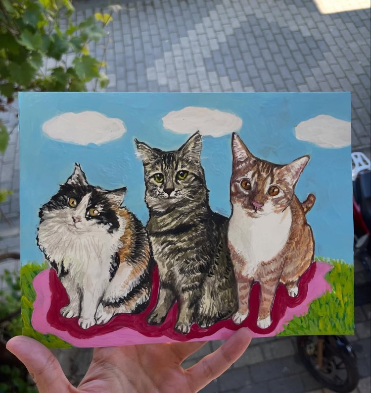 18x24cm Özel Aile Çizimi 3lü