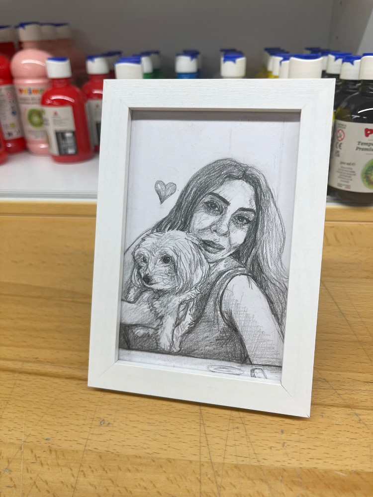 Karakalem Özel Çerçeveli 10x15cm