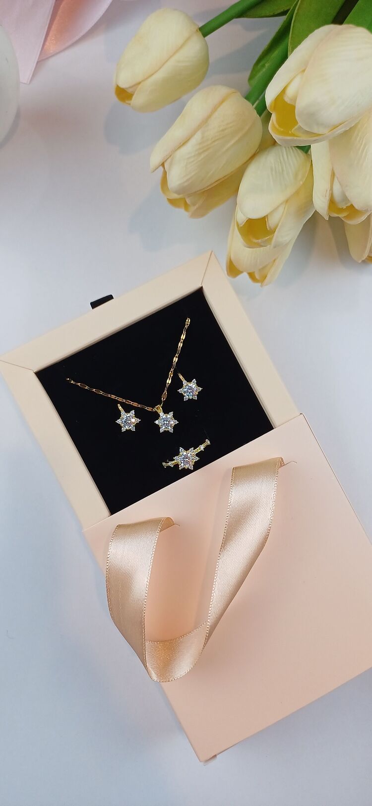Gold prenses set 925ayar gümüş