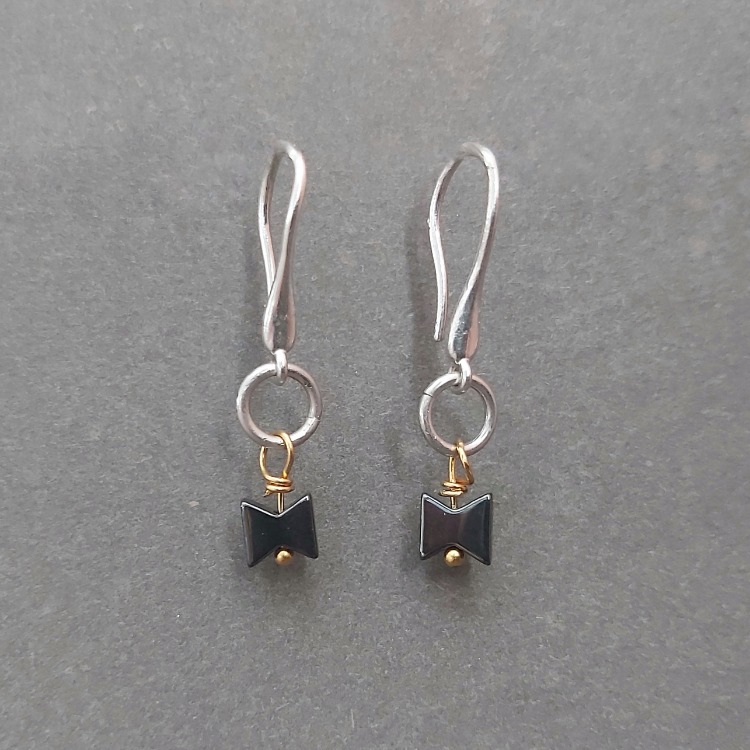 Tiny Black Earrings