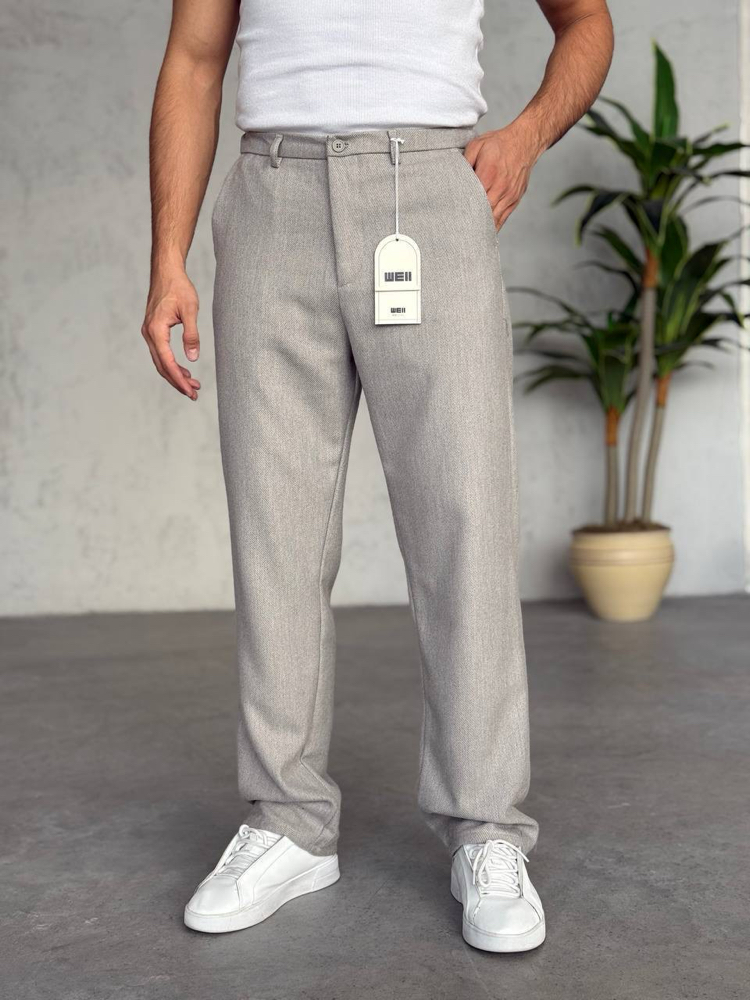 Yün Pamuk Baggy Kalıp Pantolon