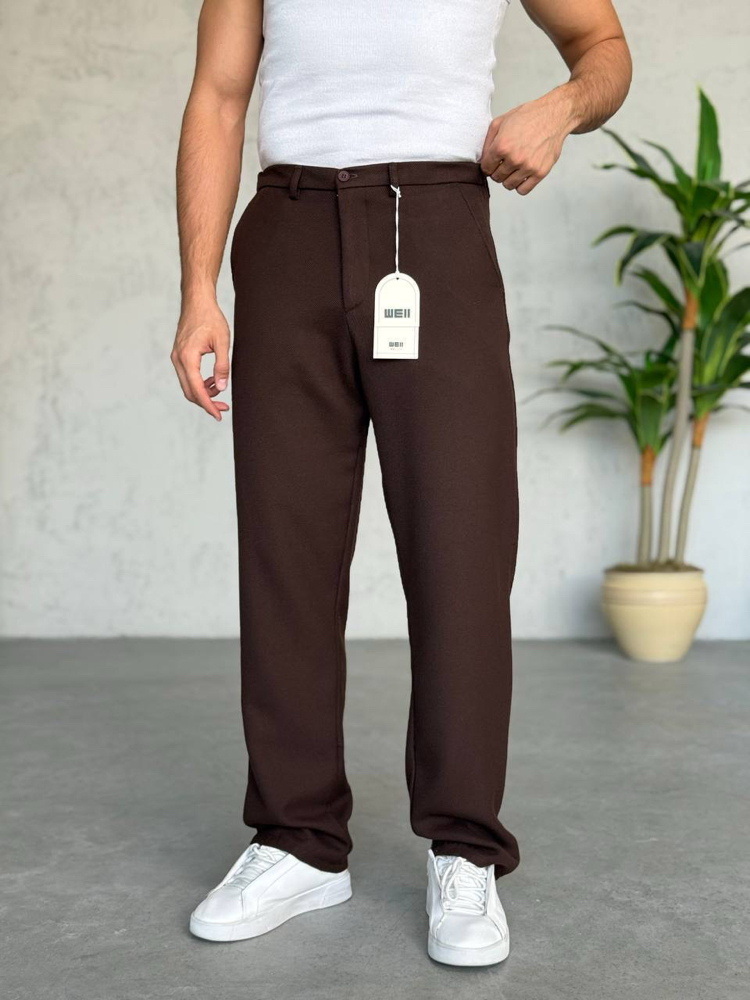 Yün Pamuk Baggy Kalıp Pantolon