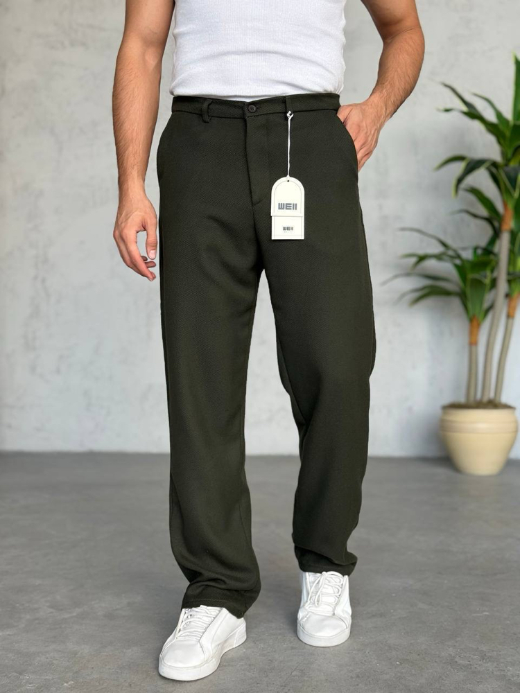 Yün Pamuk Baggy Kalıp Pantolon
