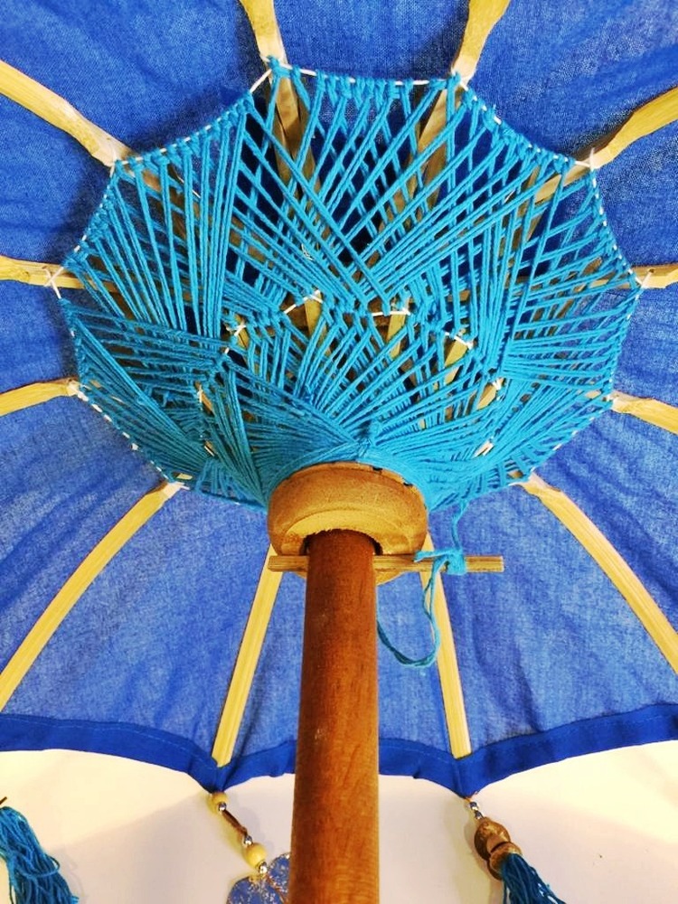 PRODİVA DEKORATİF BALİ ŞEMSİYESİ 90 CM MAVİ