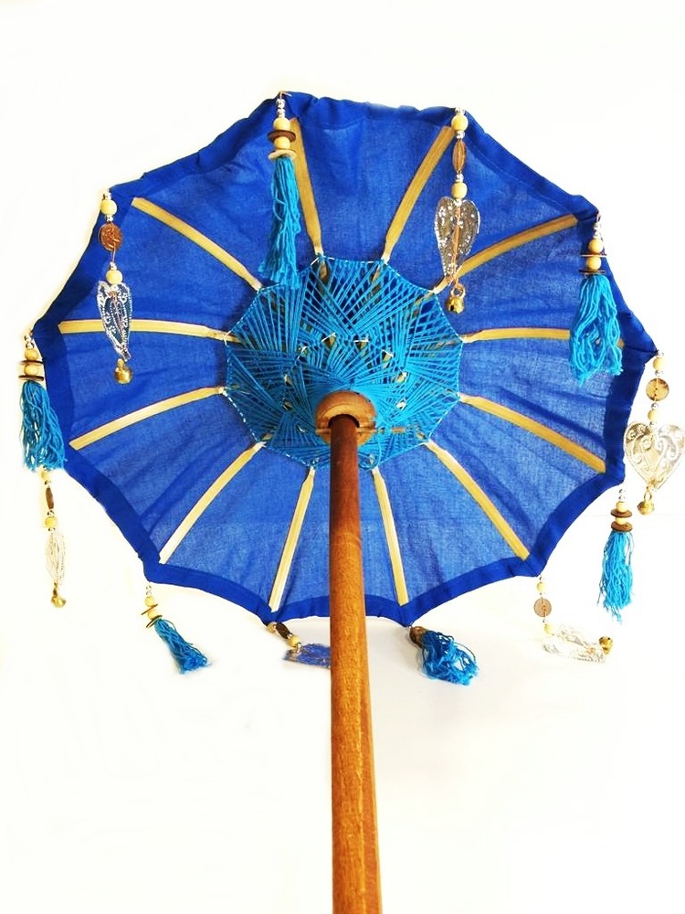 PRODİVA DEKORATİF BALİ ŞEMSİYESİ 90 CM MAVİ