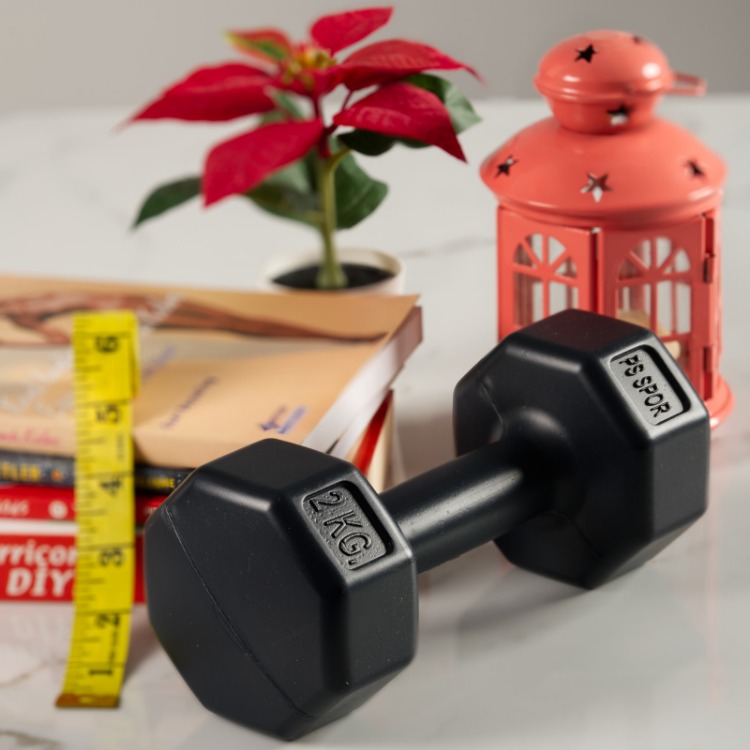 PS SPOR 2KG SİYAH RENK DAMBIL SET ( 2 ADET 2KG GÖNDERİM YAPILMAKTADIR)