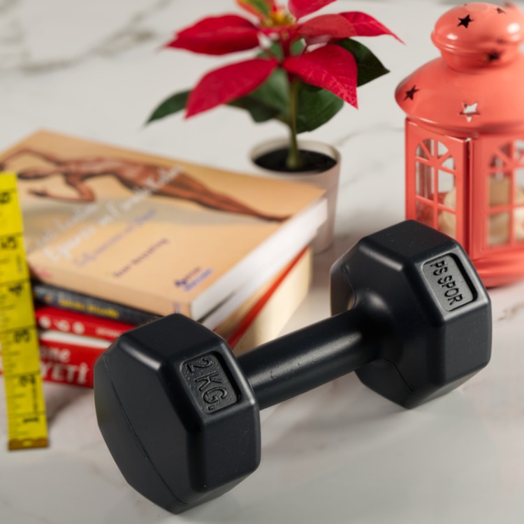 PS SPOR 2KG SİYAH RENK DAMBIL SET ( 2 ADET 2KG GÖNDERİM YAPILMAKTADIR)