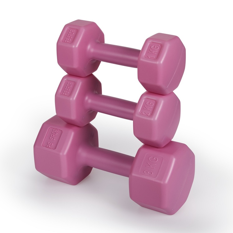 PSSPOR 3 Set Pembe Dambıl Set (1KG - 2 Adet 2KG - 2 Adet 3KG x2 Adet Gönderim Yapılmaktadır)