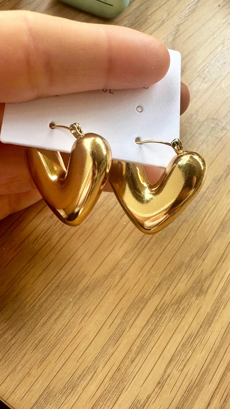 Gold kalp küpe