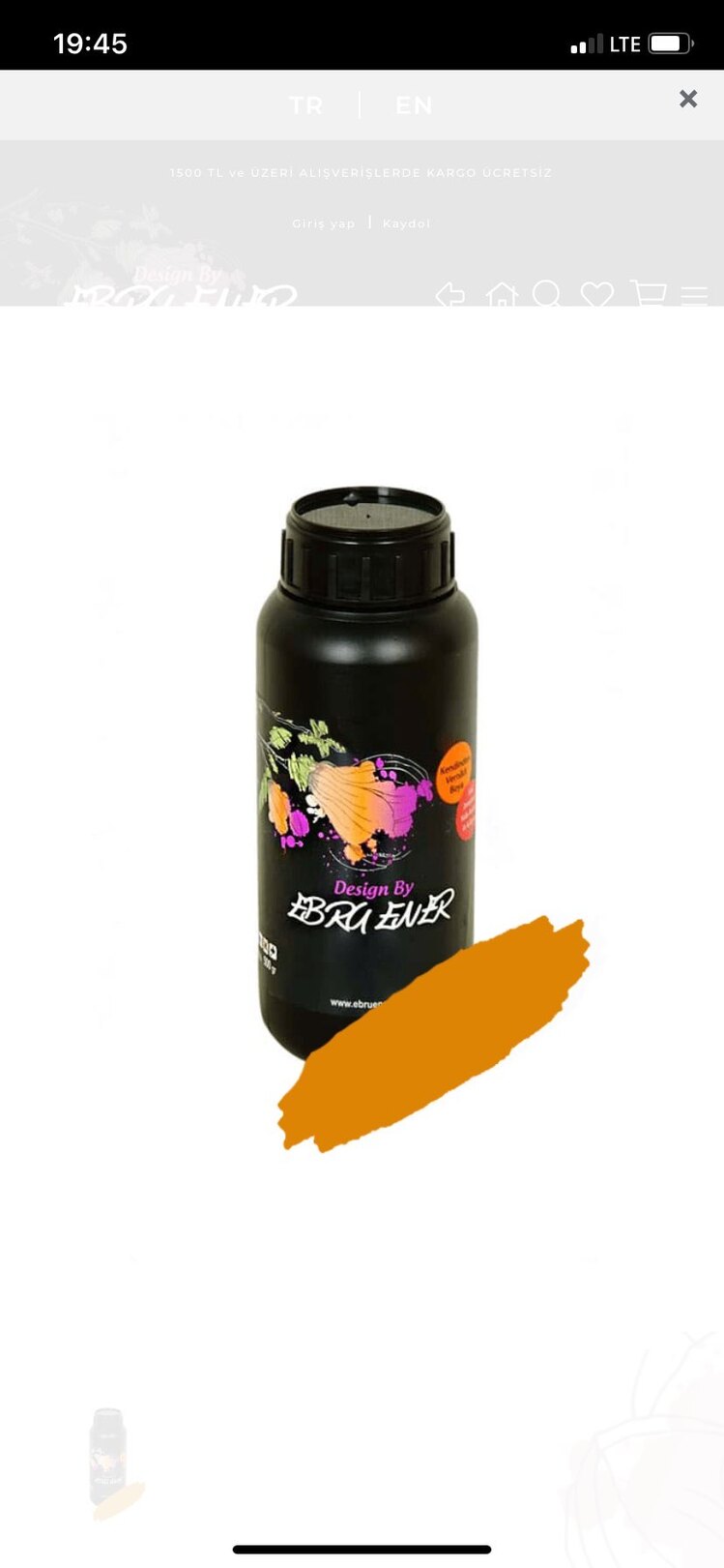 Ebru Ener Anka Islak zemin boyası Mango (500 gr)
