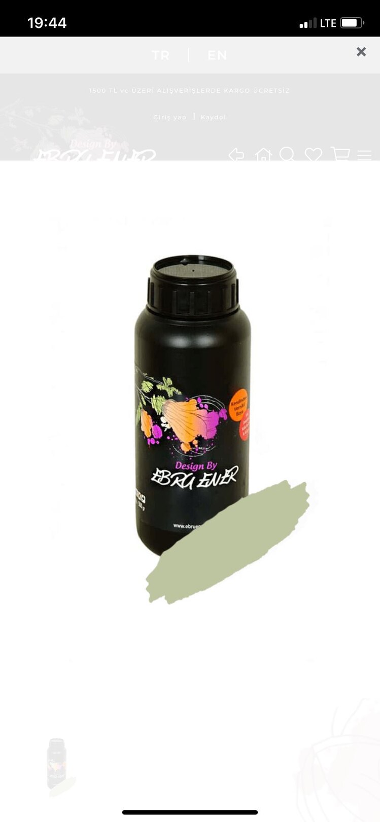 Ebru Ener Anka Islak zemin boyası Ihlamur yeşili (500 gr)