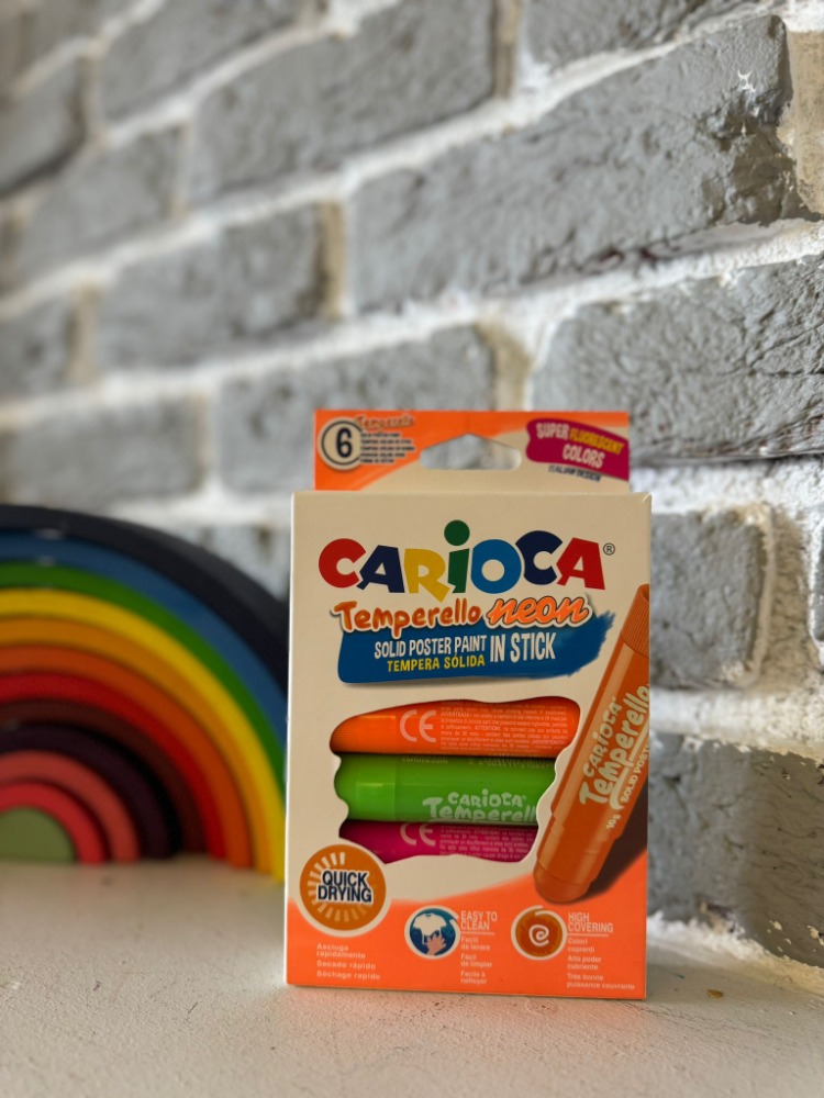 Carioca Temperello Neon Solid Poster Paint Stick – 6 Renk