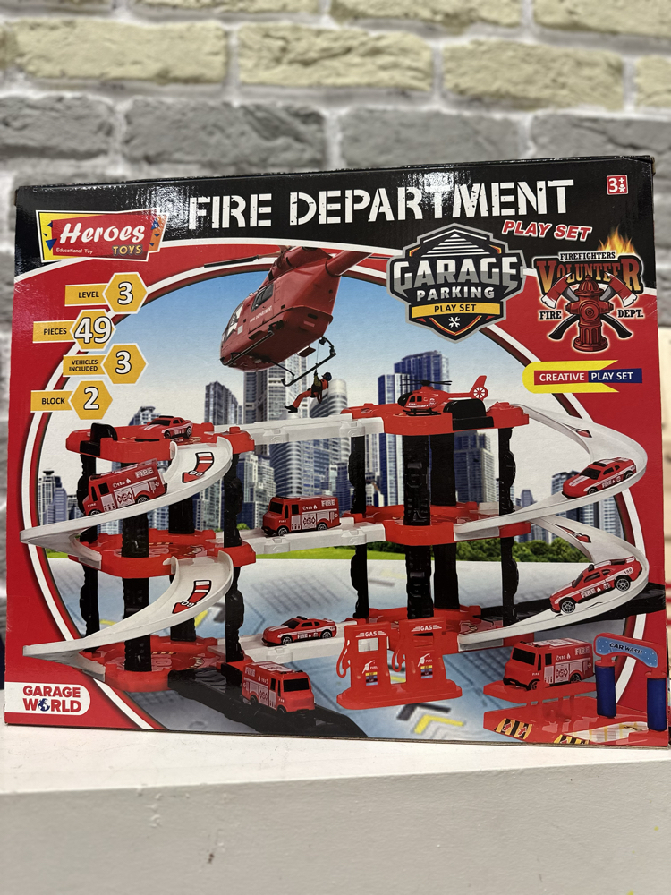 Heroes İtfaiye Otopark Seti – 3 Katlı Garaj Oyun Seti 49 parça