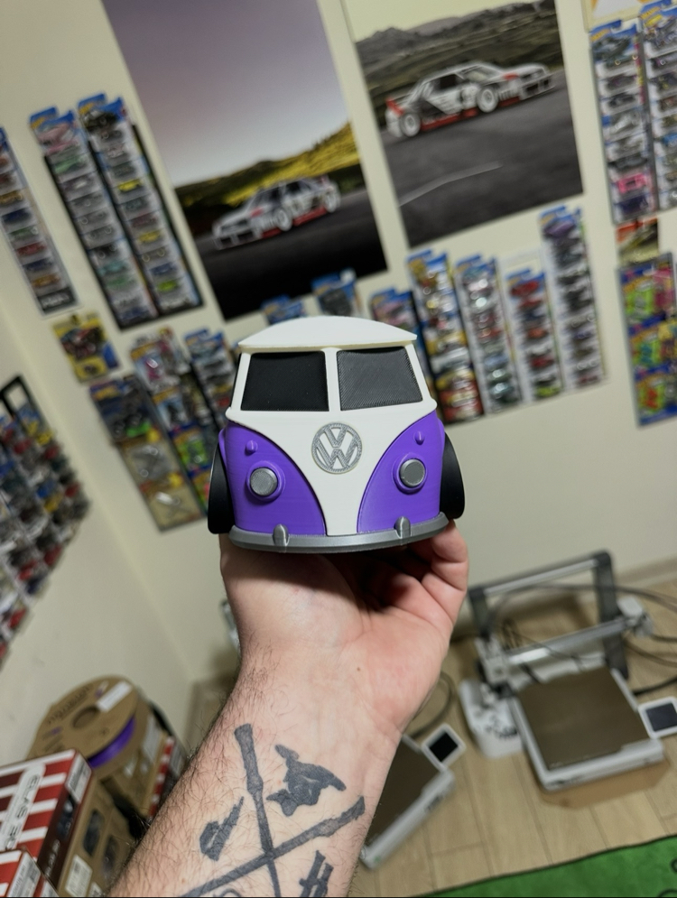 ❌VW T1 Tooned Bus Kumbara 3D Baskı❌