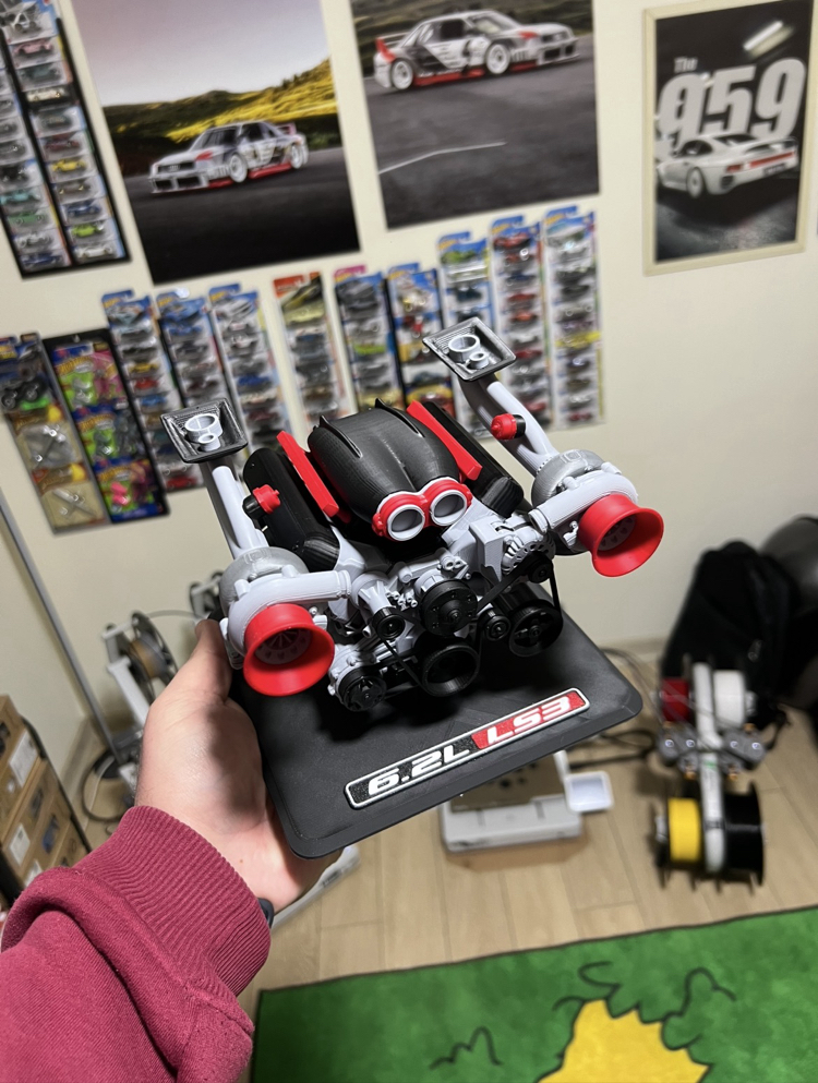 ❌LS3 6.2L Motor 3D Baskı❌