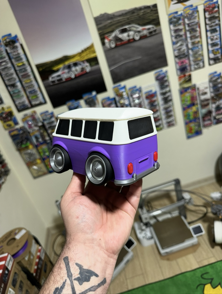 ❌VW T1 Tooned Bus Kumbara 3D Baskı❌