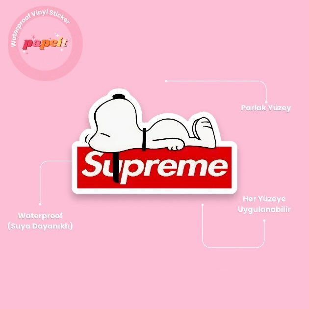 Supreme Snoopy Suya Dayanıklı Sticker