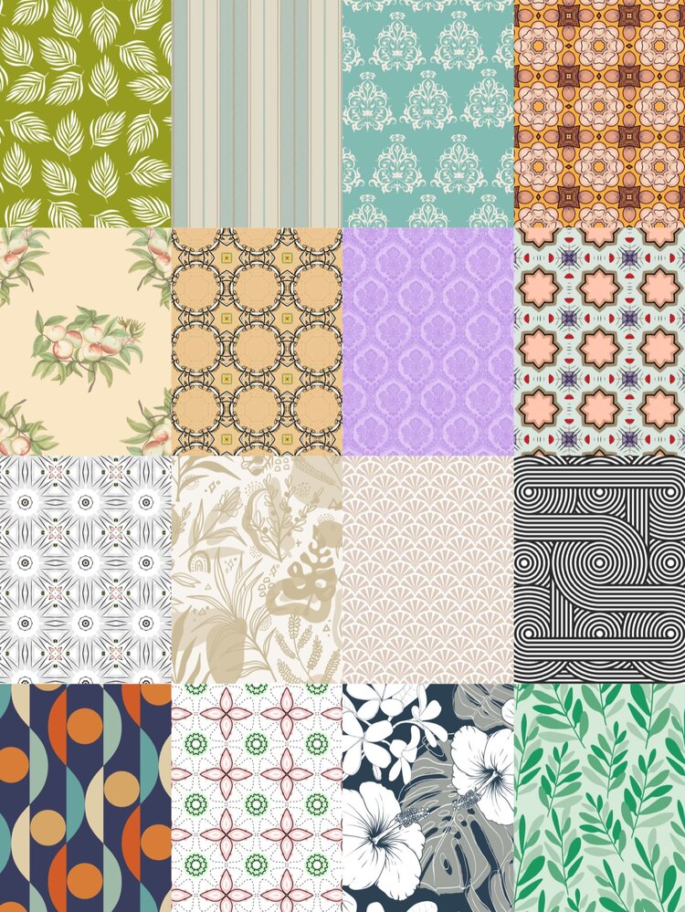 Pattern Scrapbook Kağıt Seti(16 adet)