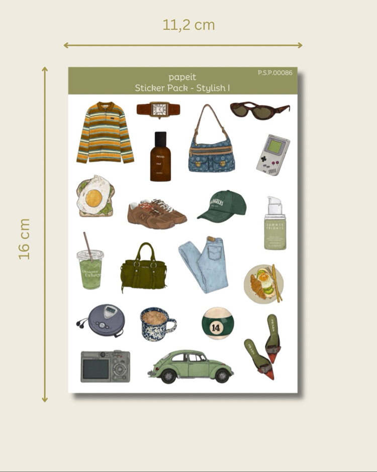 Stylish 4lü Sticker Pack 