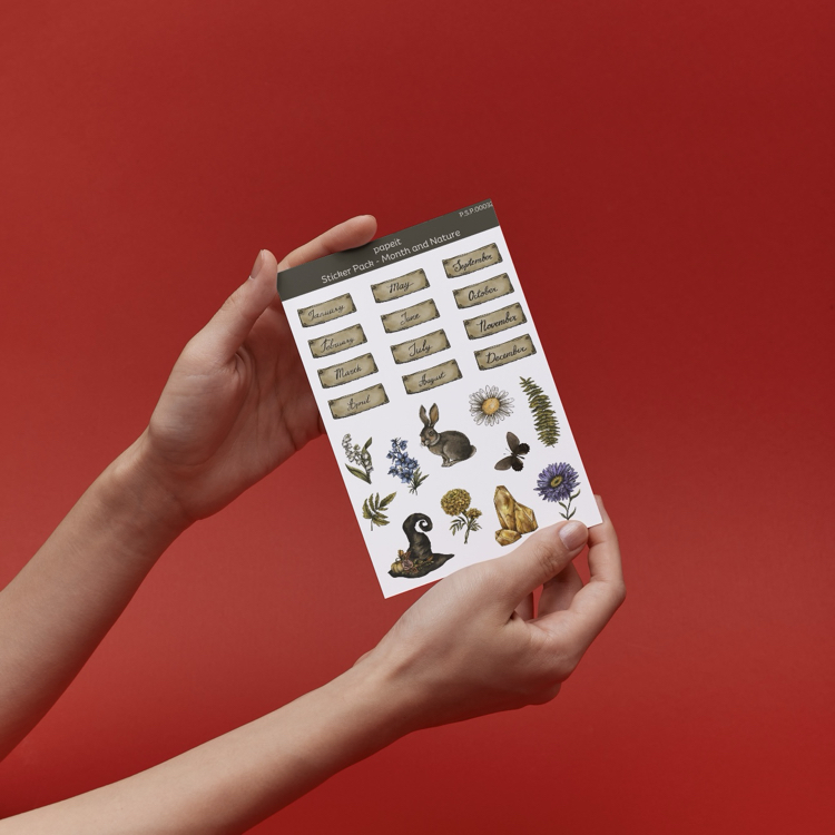 Month and Nature Sticker Pack