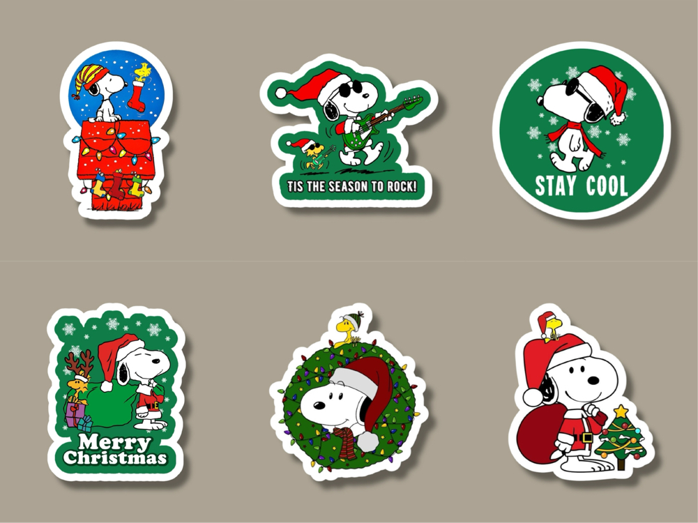 Snoopy Christmas Tekli Sticker Seti