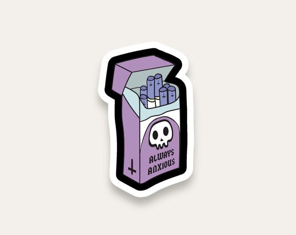 Always Anxious Tekli Sticker