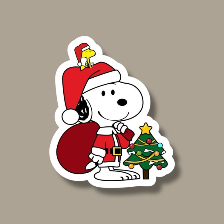 Snoopy Christmas Tekli Sticker Seti