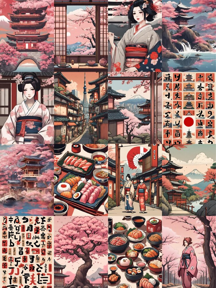 Japan Scrapbook Kağıt Seti(16 adet)
