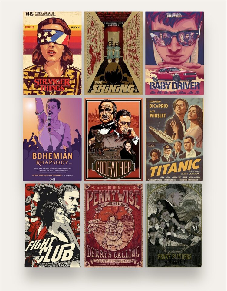 Movie Sticker Seti (9 adet)