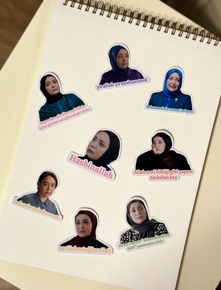 Kızılcık Şerbeti Pembe Ünal Sticker Seti