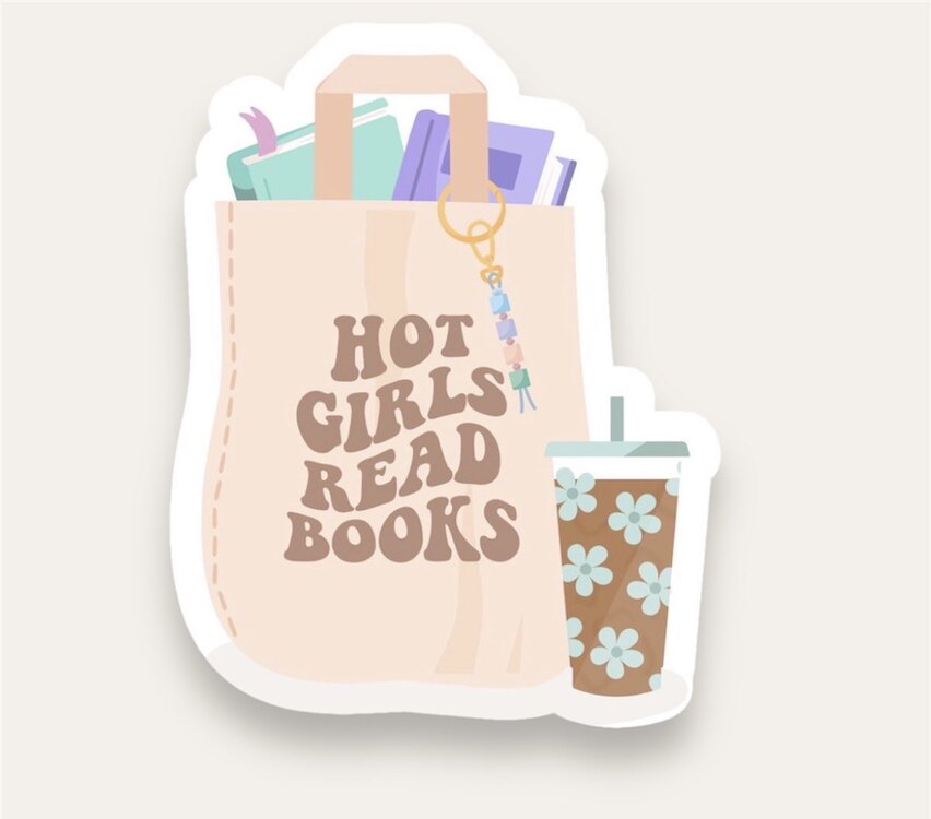Hot Girls Read Books Tekli Sticker