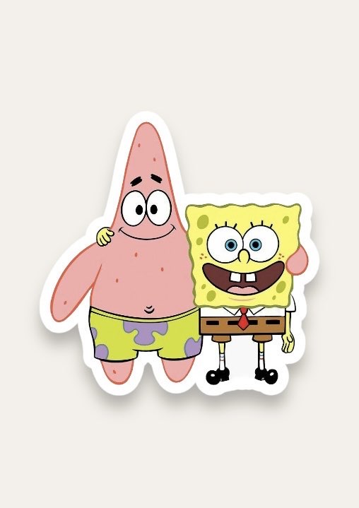 Patrick and SpongeBob Tekli Sticker