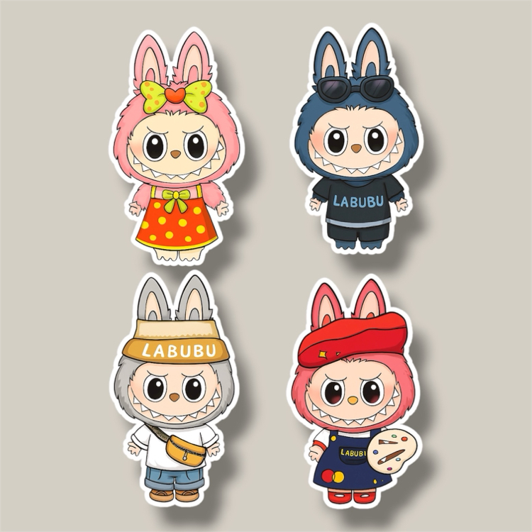 Labubu 4 lü Tekli Sticker