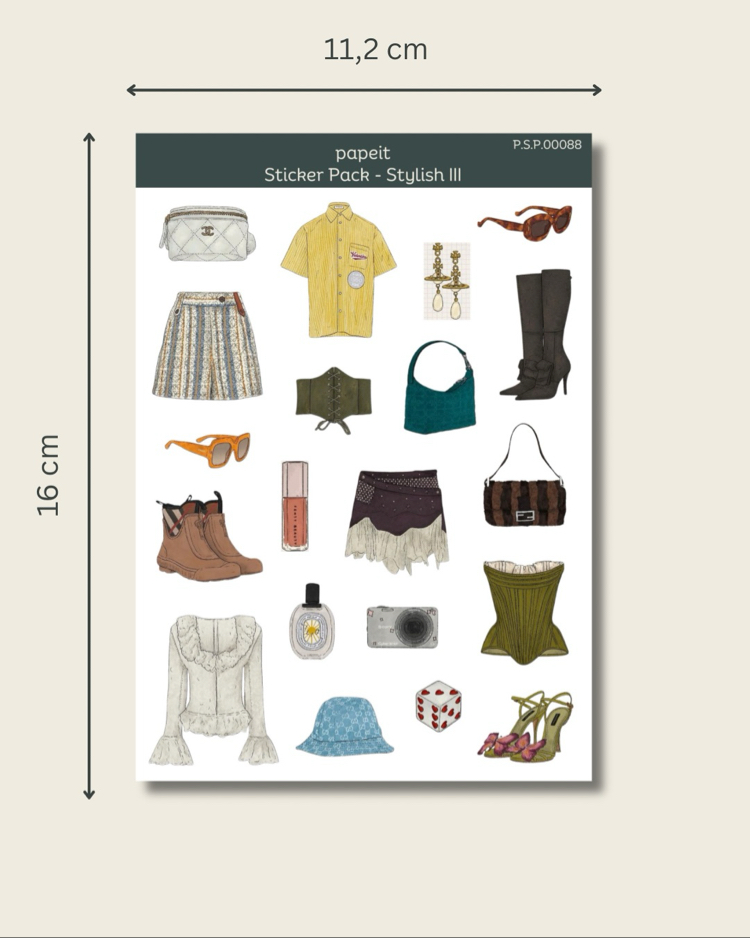 Stylish 4lü Sticker Pack 