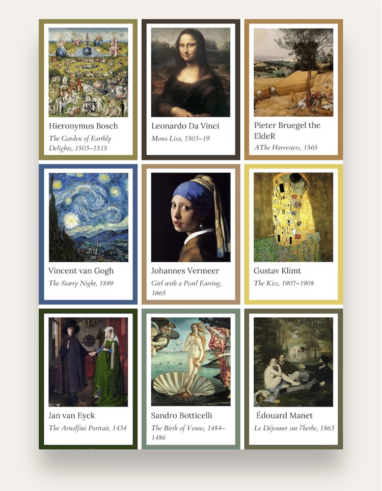 Art History Sticker Seti (9 adet)